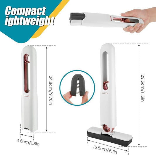 Mini Mop for Kitchen with Sponges Portable Self Squeeze Strong Absorbent Magic Wiper for Kitchen Small Sponge Mop Self Squeezing Wet & Dry Use for Bathroom Wall Glass Car Table Home